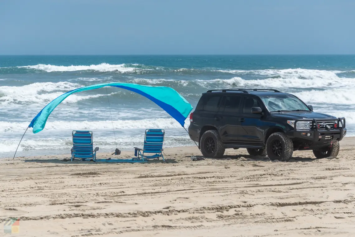 4x4 parked on Carova Beach NC